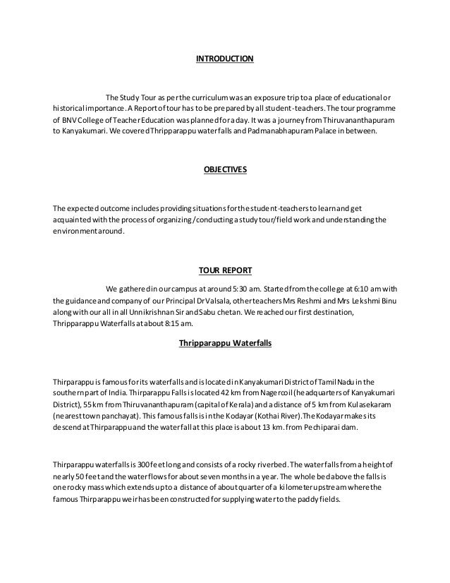 Tips On Writing A Field Trip Report
